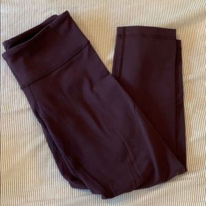 Lululemon cropped eggplant leggings